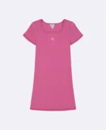 Girls Monogram Mini T-Shirt Dress-Spicebrry/Tabasco/Crnbrry