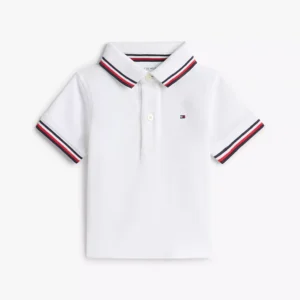 Babies' Tipped Polo Shirt-White