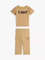 Babies' Logo T-Shirt and Pant Set-Classic Khaki