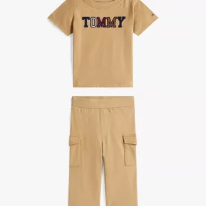 Babies' Logo T-Shirt and Pant Set-Classic Khaki
