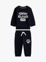 Babies' Logo Sweatshirt and Pant Set-Navy Blue
