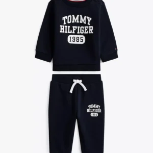 Babies' Logo Sweatshirt and Pant Set-Navy Blue