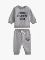 Babies' Logo Sweatshirt and Pant Set-Grey