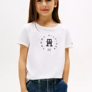 Kids' Circle Logo T-Shirt-Optic White