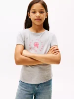 Kids' Circle Logo T-Shirt-Heather Grey