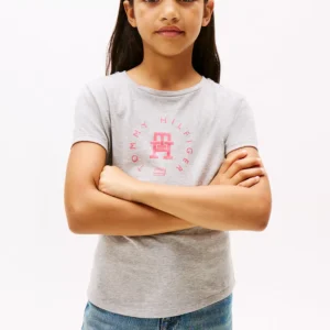 Kids' Circle Logo T-Shirt-Heather Grey