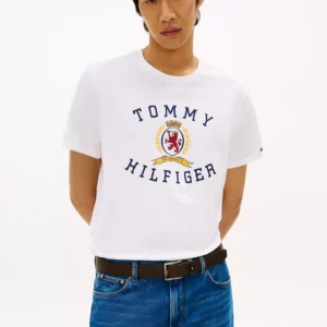 Hilfiger Crest Logo T-Shirt-Optic White