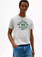 Hilfiger 1985 Athletic Logo T-Shirt-Grey Heather