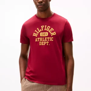 Hilfiger 1985 Athletic Logo T-Shirt-Rouge