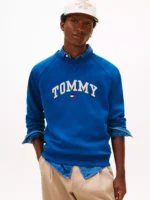 Varsity Tommy Logo Fleece Sweatshirt-Deep Indigo