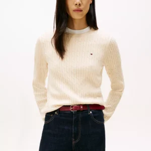 Cable Knit Sweater-Beige