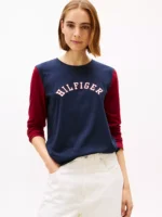 Colorblock Hilfiger Arch Logo T-Shirt-Navy