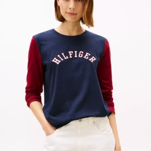 Colorblock Hilfiger Arch Logo T-Shirt-Navy