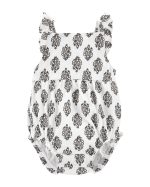 READYSTOCK Baby Girls Flutter Jersey Sunsuit - White