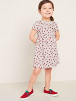 READYSTOCK Printed Fit & Flare Dress for Toddler Girls - Strawberry Fields