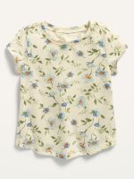 READYSTOCK Unisex Short-Sleeve Printed T-Shirt for Toddler - Blue/Cream