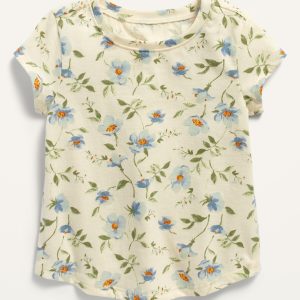 READYSTOCK Unisex Short-Sleeve Printed T-Shirt for Toddler - Blue/Cream
