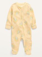 READYSTOCK Unisex Printed Sleep & Play Footed One-Piece for Baby - Rainbow Burst