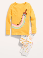 (DEFECT) Unisex Long-Sleeve Pajama Set for Toddler - My Future Is Bright (Paint)