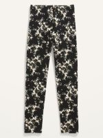 READYSTOCK Printed Built-In Tough Full-Length Leggings for Girls - Black Floral