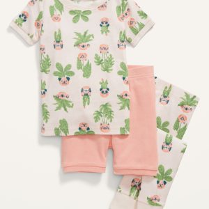 READYSTOCK Unisex 3-Piece Pajama Set for Toddler - Pets & Plants