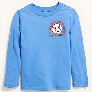 READYSTOCK Unisex Long-Sleeve Graphic T-Shirt for Toddler-Blue