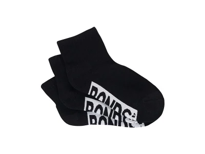 Kids Cushioned Quarter Crew 3 Pack-Black