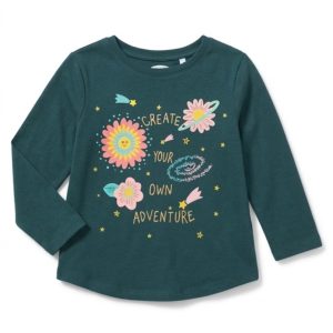 C12-05-0173-002T OLDNAVY GIRL LONGSLEEVE TEE EMERALD GREEN