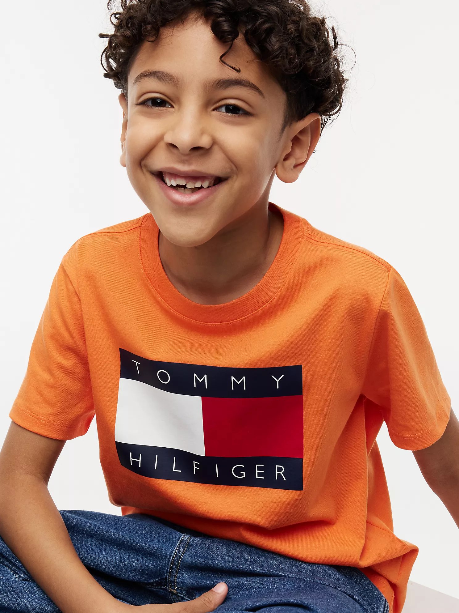 Kids' Tommy Flag Logo T-Shirt-Paradise Lily - Image 2