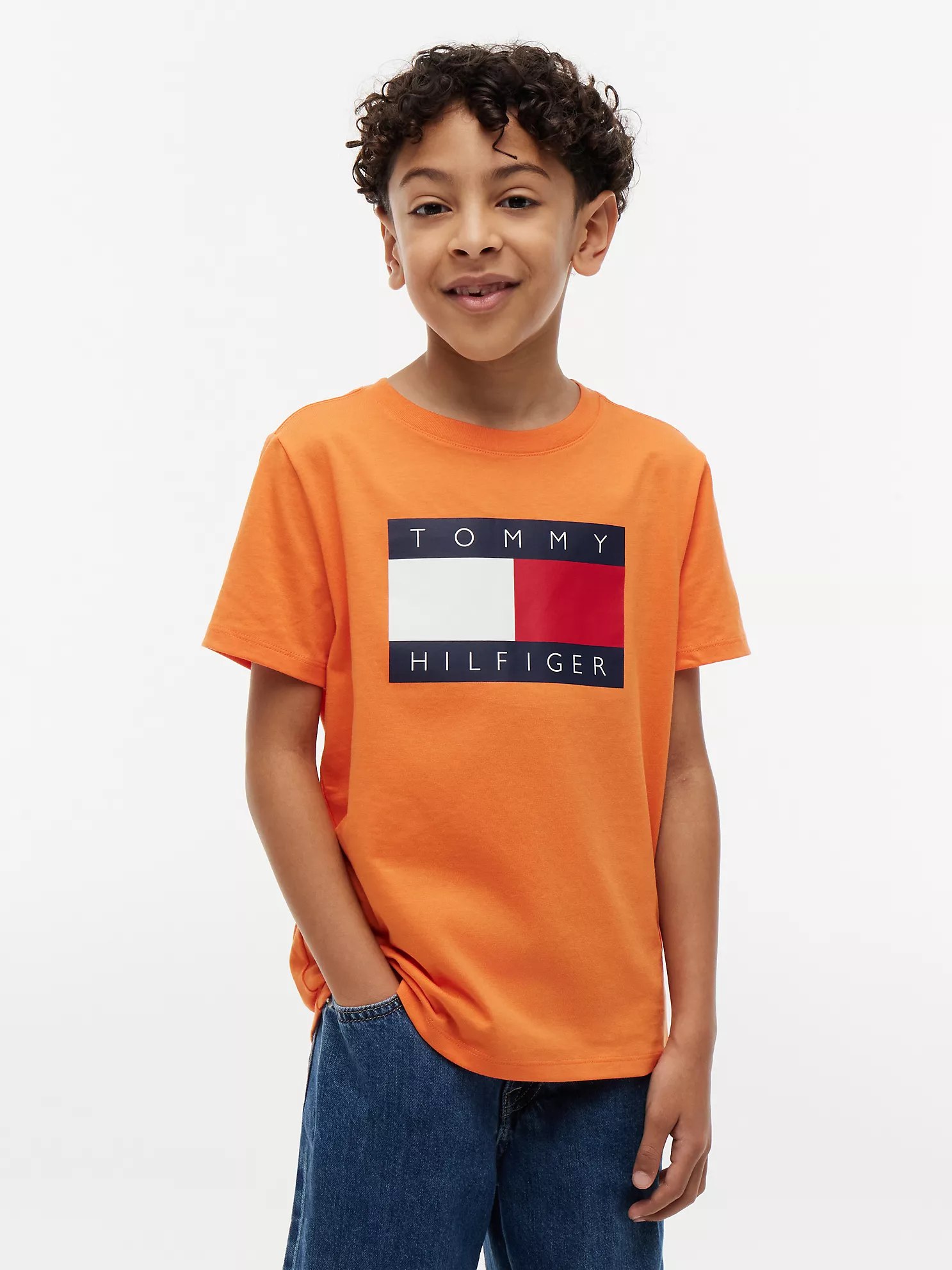 Kids' Tommy Flag Logo T-Shirt-Paradise Lily