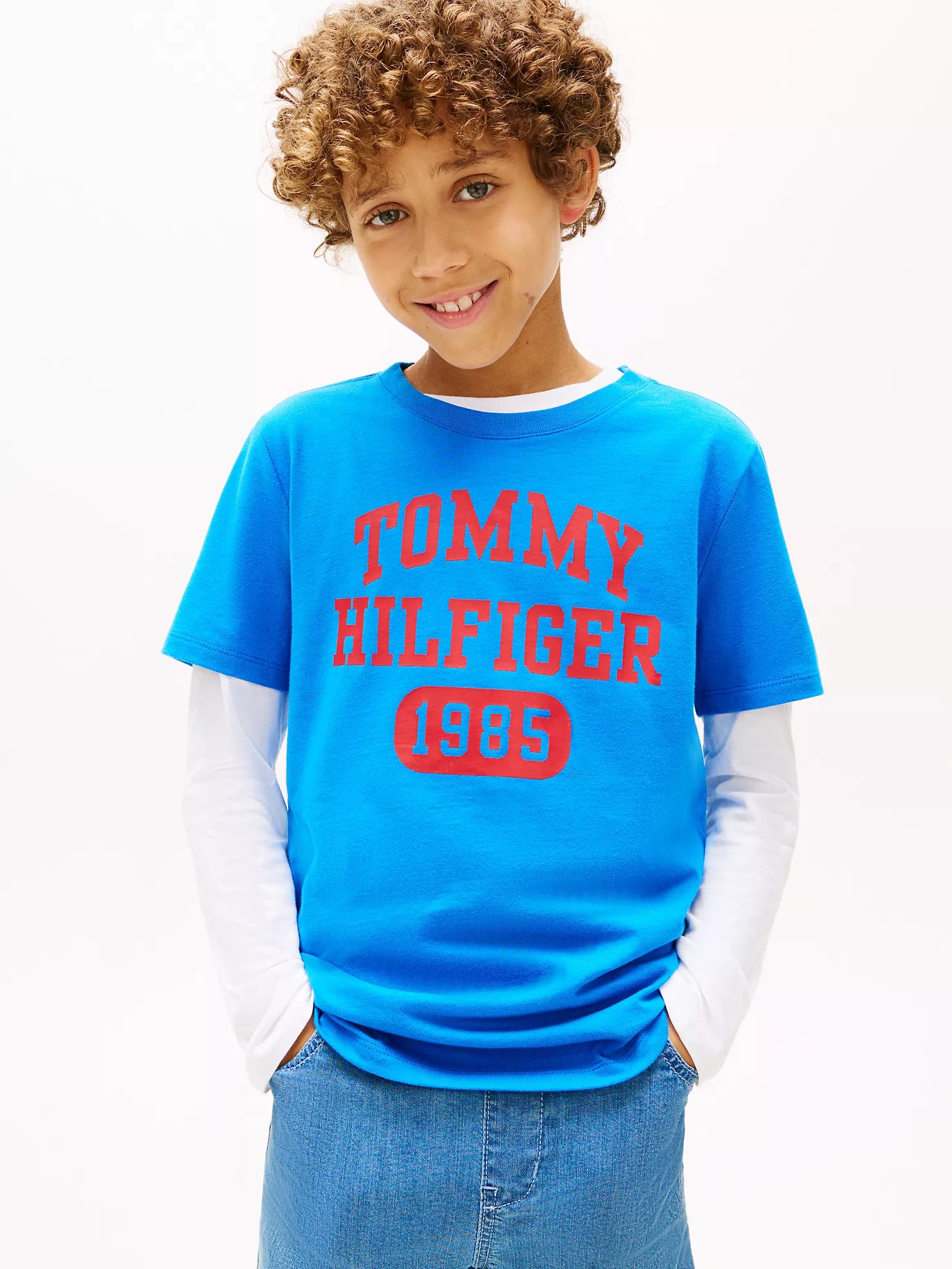 Kids' Varsity Logo T-Shirt-Dynamic Blue