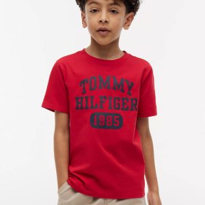Kids' Varsity Logo T-Shirt-Red