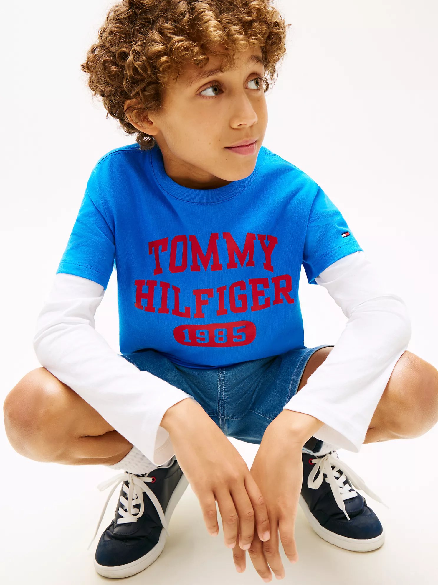 Kids' Varsity Logo T-Shirt-Dynamic Blue - Image 2