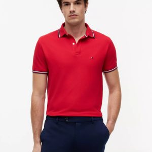 Men Regular Fit Tommy Wicking Polo-Primary Red
