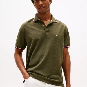 Regular Fit Tommy Wicking Polo-Green Heather
