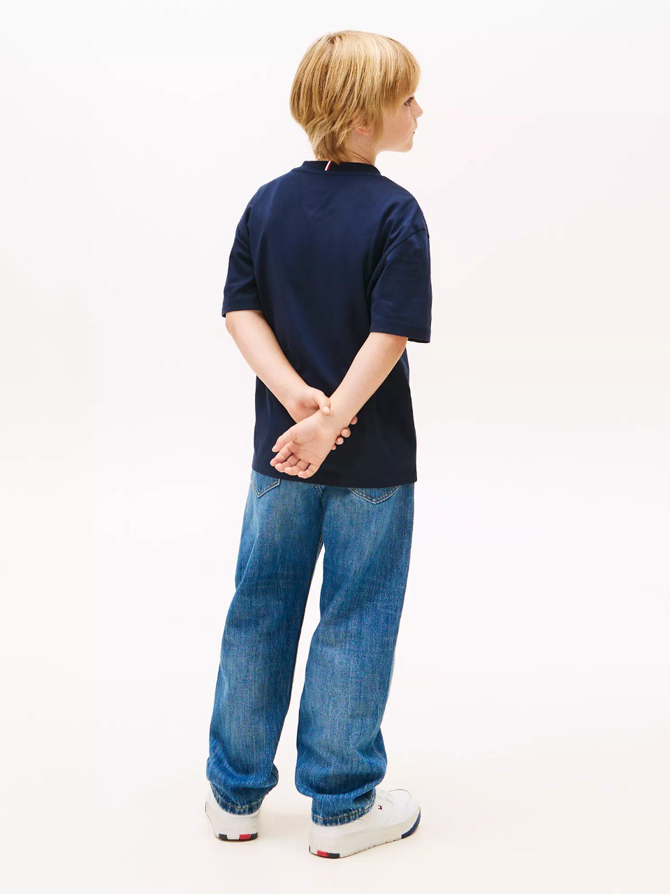 Kids' Printed Badge Logo T-Shirt-Dark Night Navy - Image 3