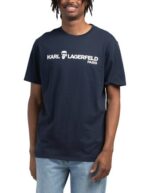 READYSTOCK KARL LAGERFELD PARIS Logo With Small Character T-shirt - Navy #1000937226