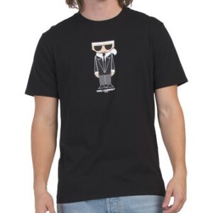 READYSTOCK KARL LAGERFELD PARIS Small Flat Heat T-shirt - Black #1000926764