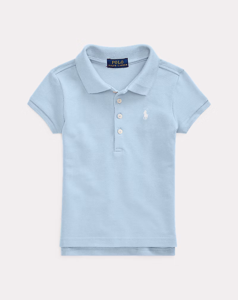 s7-1293930_lifestyle Stretch Mesh Polo Shirt Toddler/Kid Girls-Office Blue - Image 1