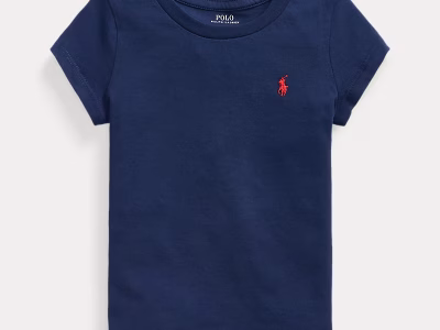 Cotton Jersey Tee Toddler/Kid Girls-Newport Navy