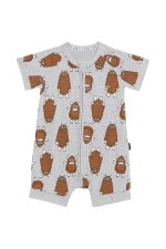 Zip Romper-Monster Stomp