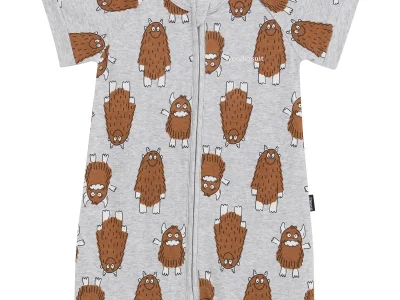 Zip Romper-Monster Stomp