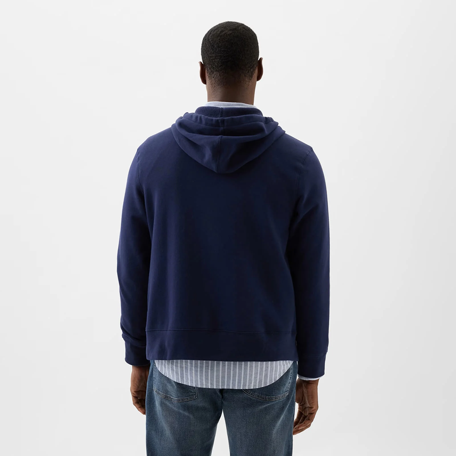 C06-10-1246-000M Relaxed Gap Logo Zip Hoodie - Tapestry Navy