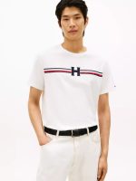 Signature H Stripe T-Shirt-Ecru