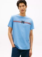 Signature H Stripe T-Shirt-Blue Heather
