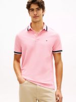 Regular Fit Tipped Wicking Polo-Fresh Pink