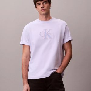 Monologo Outline Graphic Classic T-Shirt-Island Lilac
