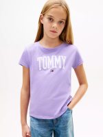 Kids' Tommy Color Logo T-Shirt-Violet Viola
