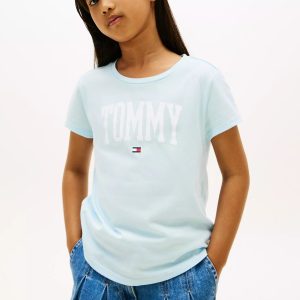 Kids' Tommy Color Logo T-Shirt-Rain Dance