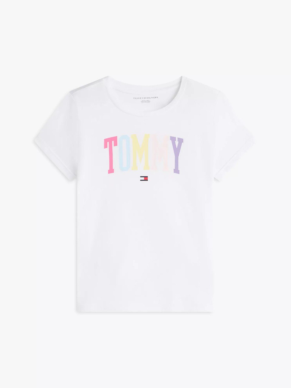 Kids' Tommy Color Logo T-Shirt-Optic White - Image 2